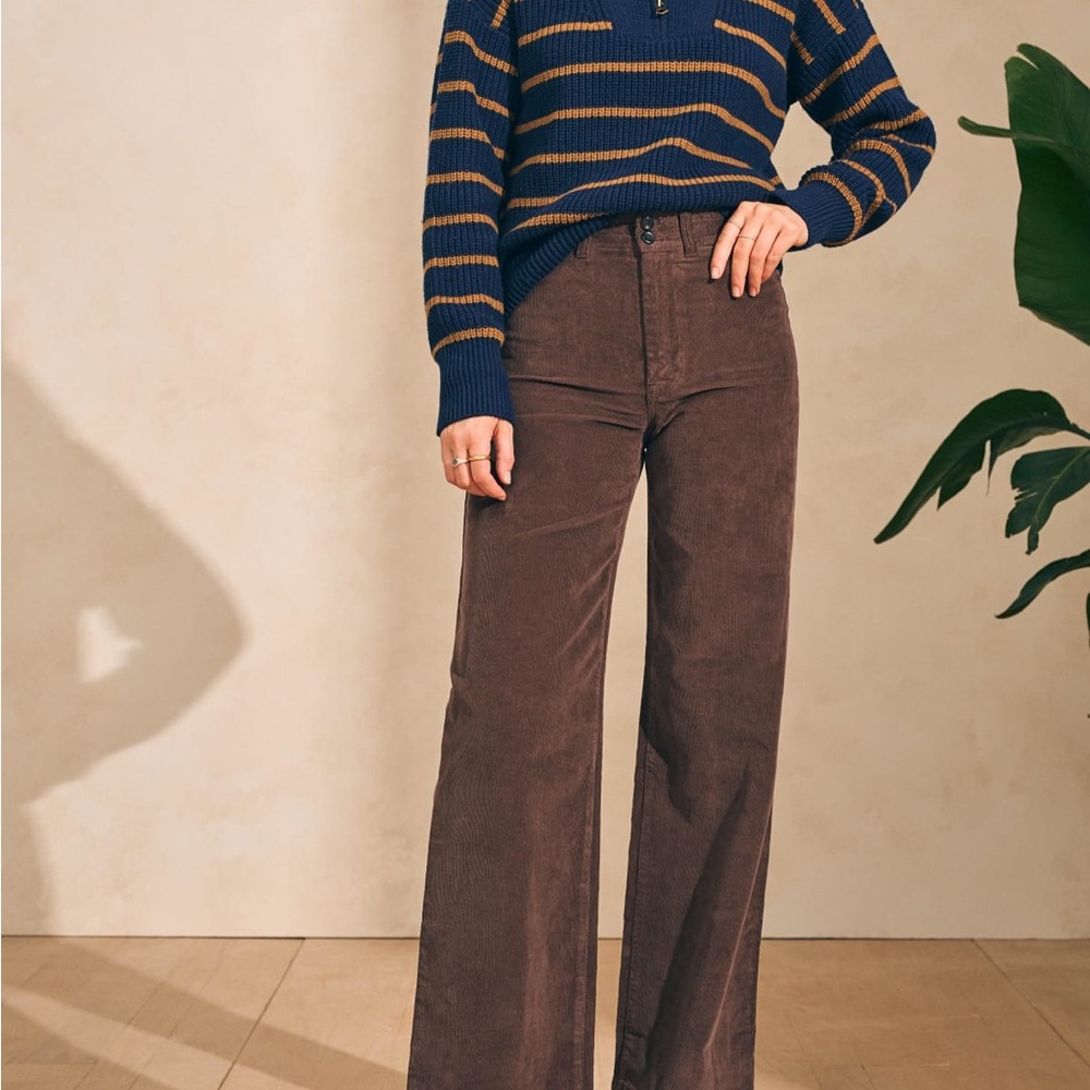Faherty Stretch Cord Wide Leg Pant size 26
